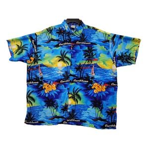 Rima Men's Hawaiian Shirt 2XL‎ Aloha Caribbean Button Up Vintage